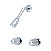 Olympia Faucets Two Handle Shower Set, IPS, Wallmount, Polished Chrome, Weight: 4.2 P-1212